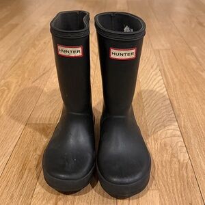 Kids Hunter black Rain Boots size 10
